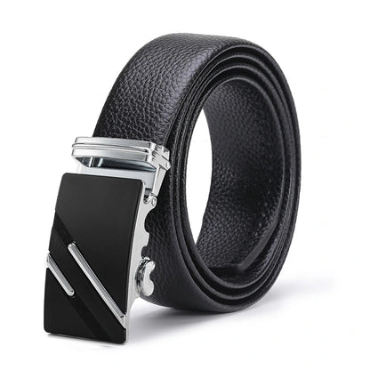  Men’s Genuine Leather Ratchet Dress Belt With Automatic Buckle Gift Box