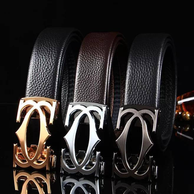 35mm Width Men Geniune Leather Belt Automatic Buckle - Beltbuy Store