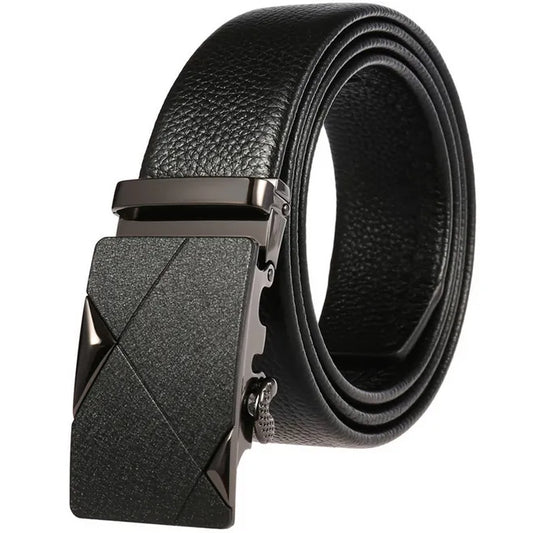 Mens Slide Leather Ratchet Belt Black/ Brown