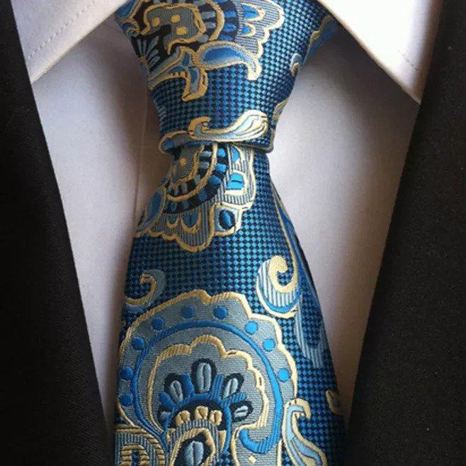 High Density Paisley Cashew Flower Polyester Men Suit Tie - Beltbuy Store