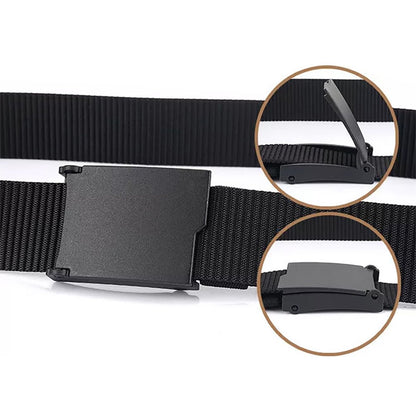 Men Nylon Canvas Tactical Waist Belt With Plastic Buckle - Beltbuy Store