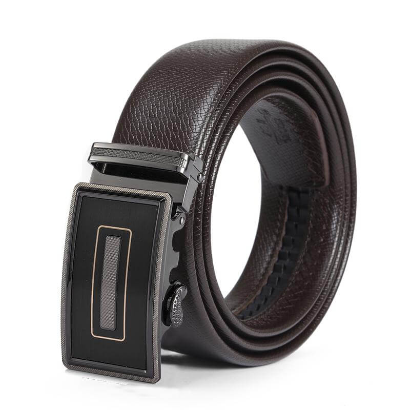 Men Leather Ratchet Belt Sliding Buckle - Beltbuy Store