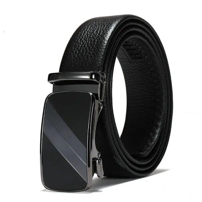 Men’s Leather Ratchet Belt Comfort Dress Belt for Men with Automatic Buckle - Beltbuy Store