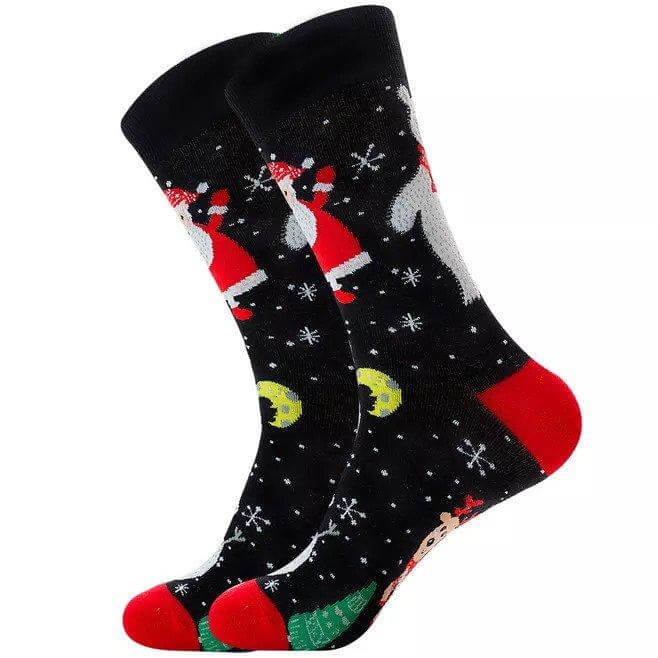 New Arrivals 6 Packs Men Socks Santa Claus Elk Men's Tube Socks Trendy Cotton Socks - Beltbuy Store