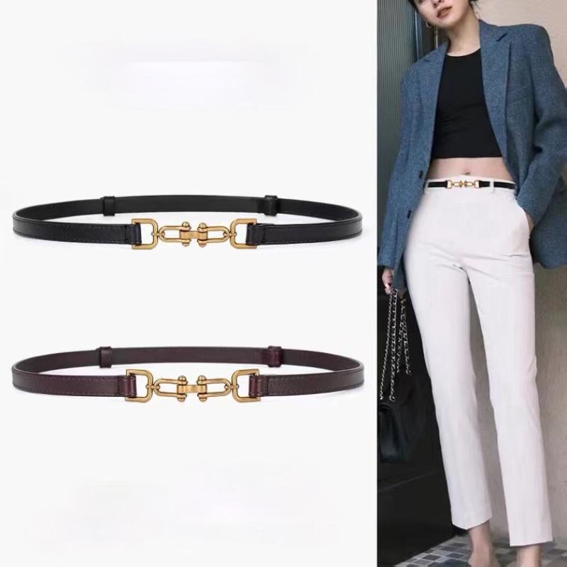 Women Skinny Leather Waist Belt For Dress Adjustable Thin Waist Belt for Lady - Beltbuy Store